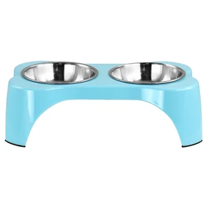 Gibson Gibson Home Bow Wow Meow 3-Piece Elevated Pet Bowl