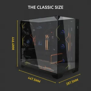 Lianli O11VPX Lian-li  Mid Tower Case - Black Tempered Glass