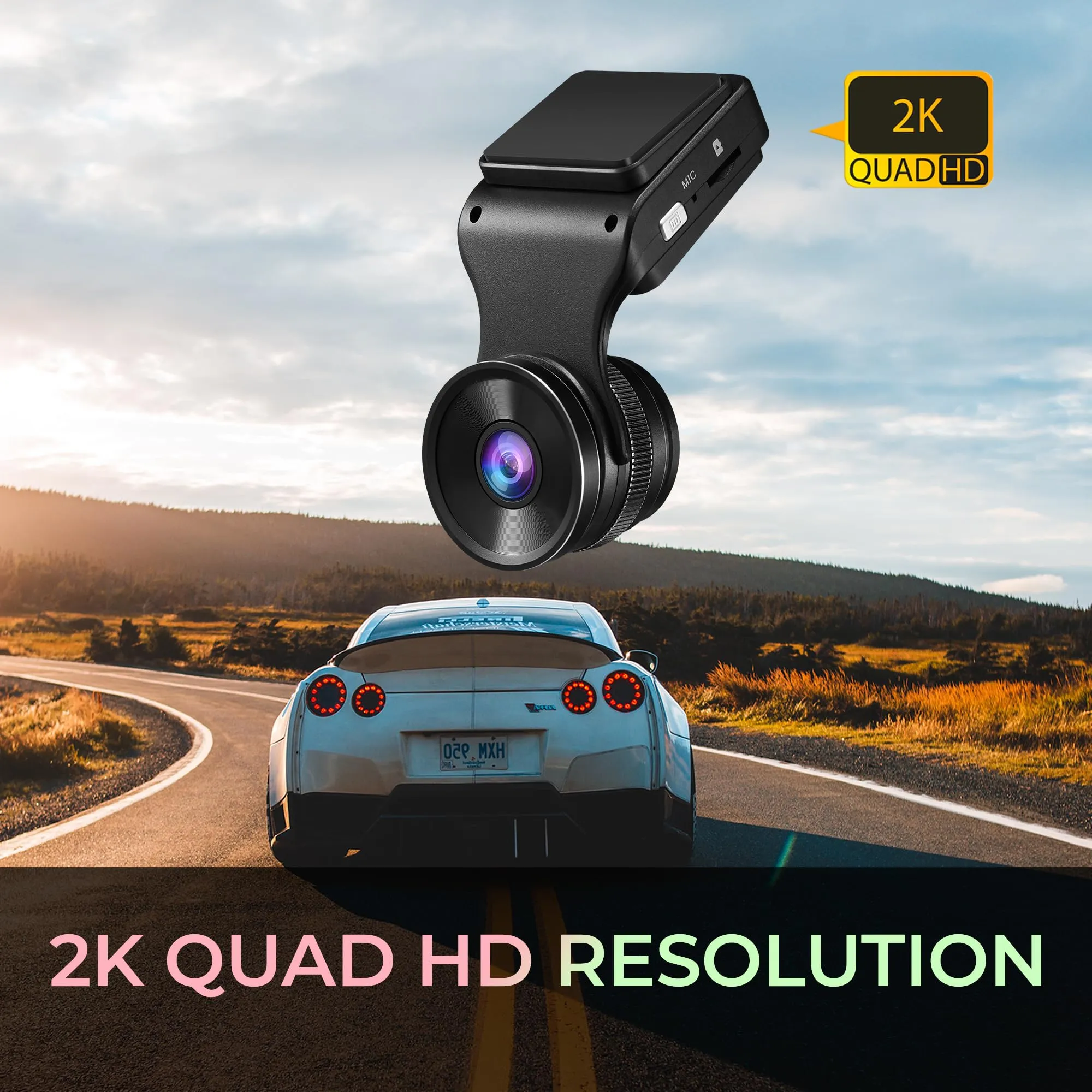 Adesso Orbit D200 Compact 2k Hd Car Dash Cam With Loop Recording