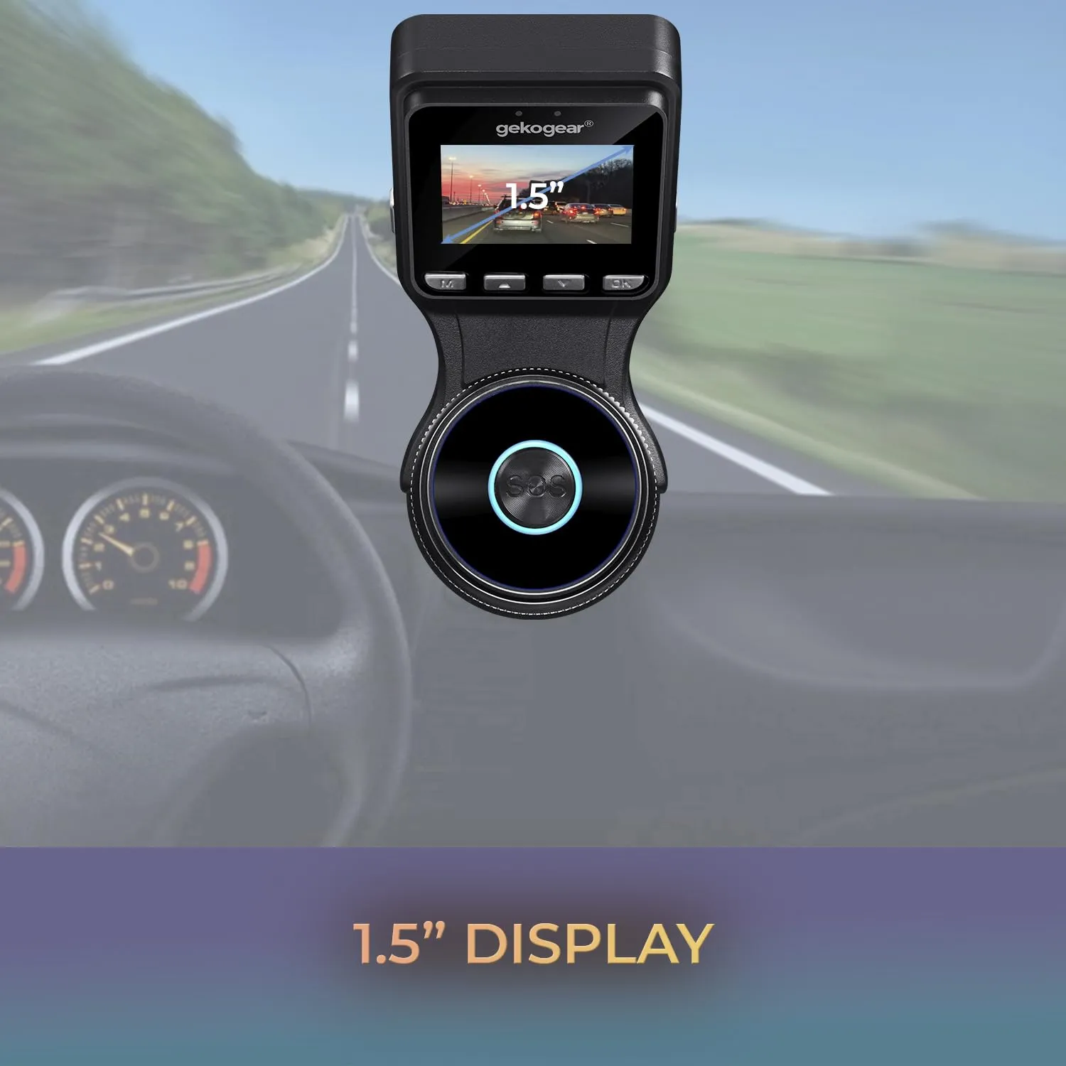 Adesso Orbit D200 Compact 2k Hd Car Dash Cam With Loop Recording