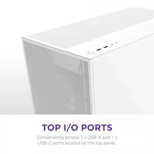 Nzxt CM-H72FW-R1 H7 Flow Rgb White Midtower Case (2024 Model)