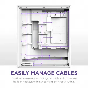 Nzxt CM-H72FW-01 H7 Flow Midtower Case - White (2024 Model)