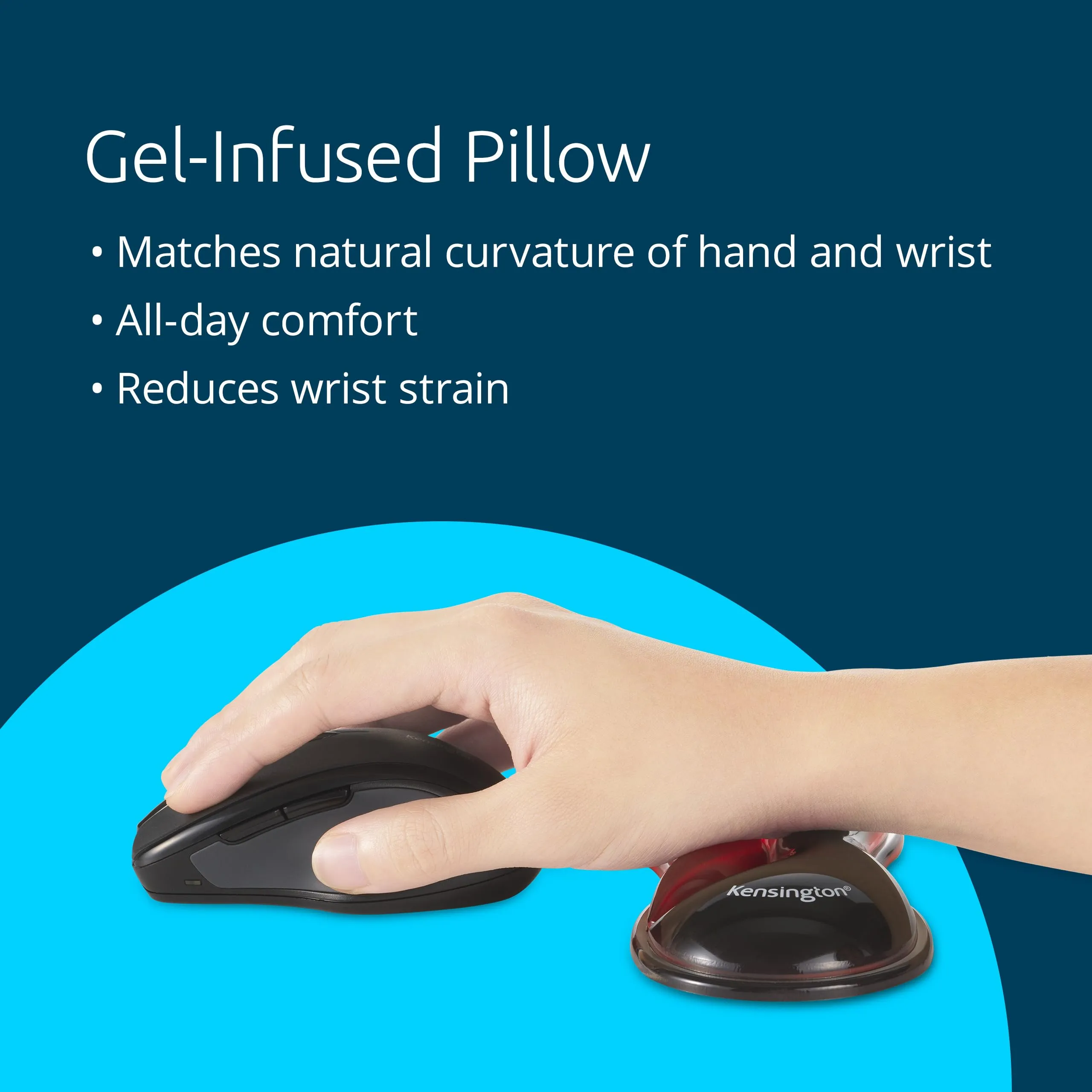 Kensington K62440NA Slim Duo Gel Mouse Wrist Rest - Red