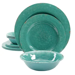 Studio California Studio California 12-Piece Green Melamine