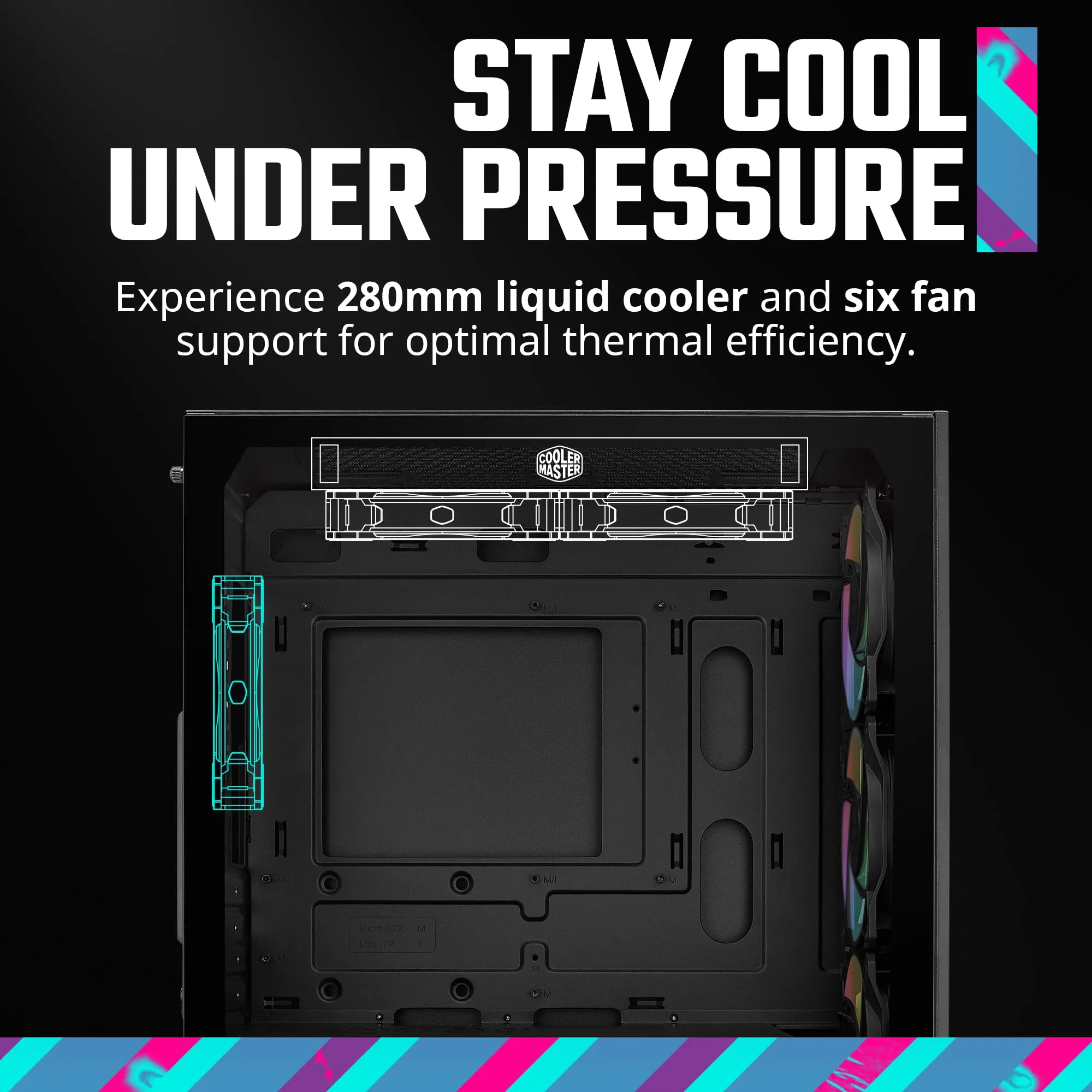 Cooler E301-KGNN-S00 Elite 301 M-atx Case With Rgb Fans