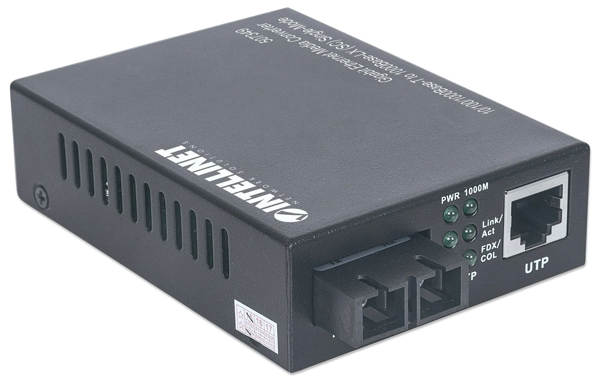 Intellinet 507349 Gigabit Single-mode Fiber Media Converter
