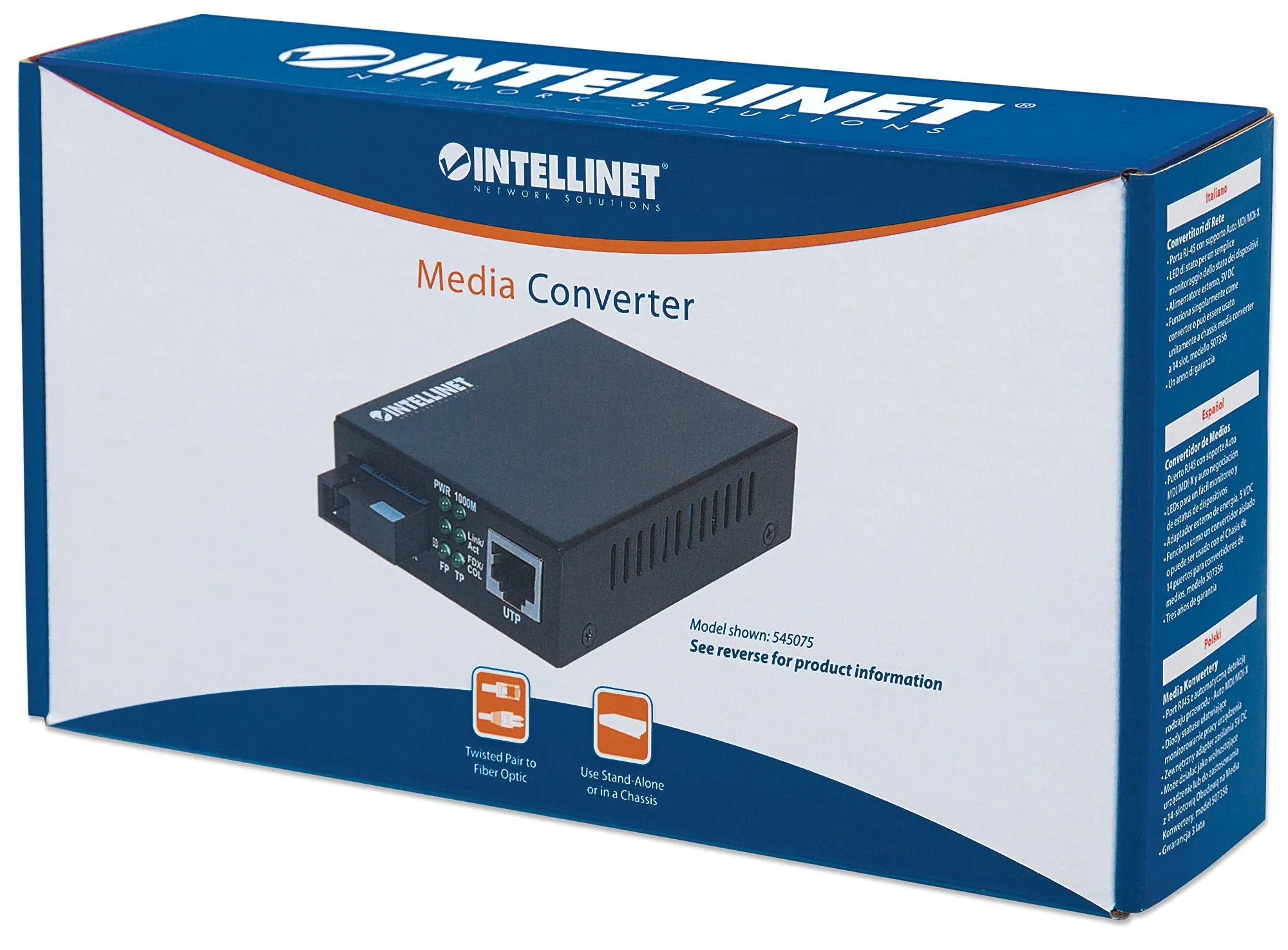 Intellinet 507349 Gigabit Single-mode Fiber Media Converter