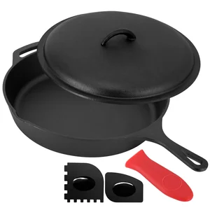 MCCI-7756CV | Megachef 12 Inch Cast Iron Skillet with Lid