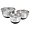 Oster Oster Oswalt Silver 3-Piece Mixing Bowl Set with