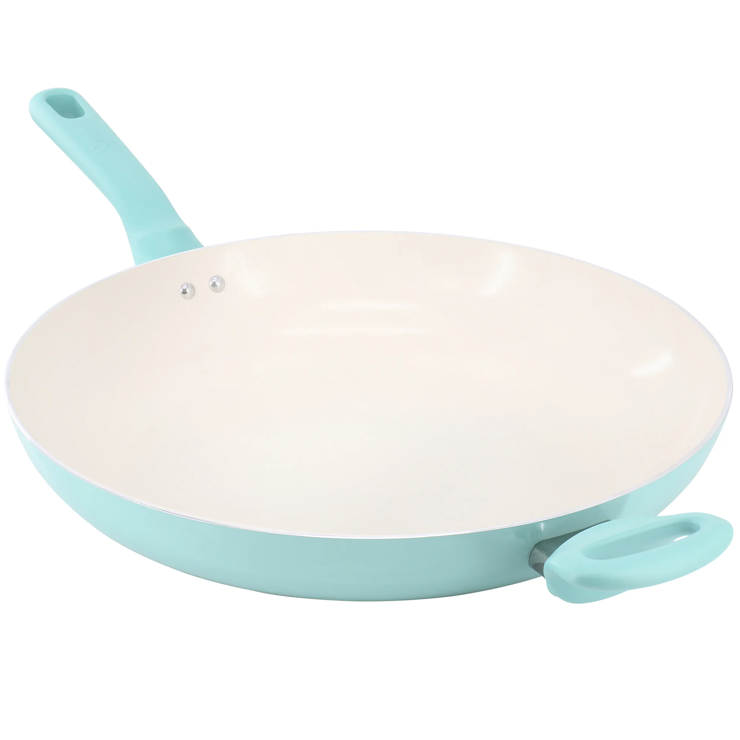 North 106952.01R Tia Mowry 14 Inch Nonstick Ceramic Skillet In Mint