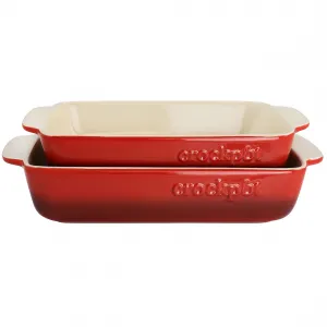 Crock-pot 120183.02RR Crock Pot Artisan 2 Piece Stoneware Bake Pans In