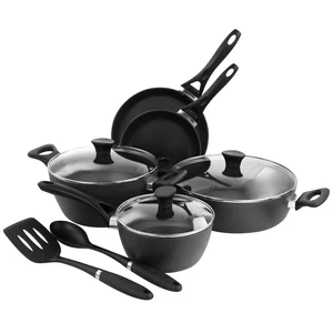 Oster Oster 10-Piece Non-Stick Aluminum Cookware Set, Black