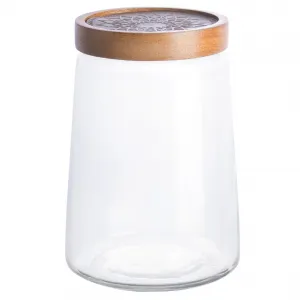 Cravings 123144.02 5.75 Inch Glass Canister With Wood Lid