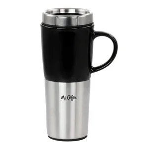 Mr Coffee Mr. Coffee 16oz Stainless Steel Travel Mug with