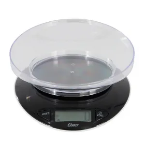 Oster 141108.02 Lydell 2 Piece Digital Kitchen Scale With Bowl In Blac