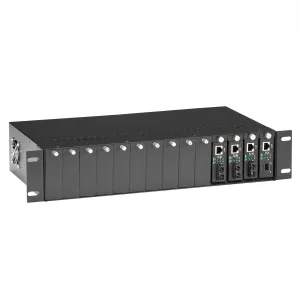 Black LHGC-RACK Med Conv Chs - 14-slot, 2u, Rkmt, Dl Pwr