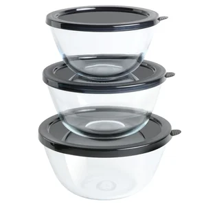 Babish Babish 6-Piece Borosilicate Glass Bowl Set with Lids