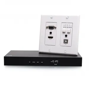 C2g C2G31012 Hdbaset Hdmi Vga Usb Wall Plate To Box With Connectivity