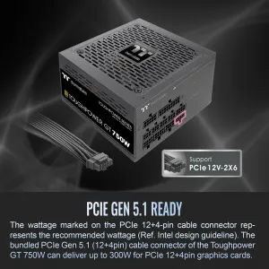 Thermaltake PS-TPT-0750FNFAGU-3 Toughpower Gt 750w Gold Psu With Pcie 