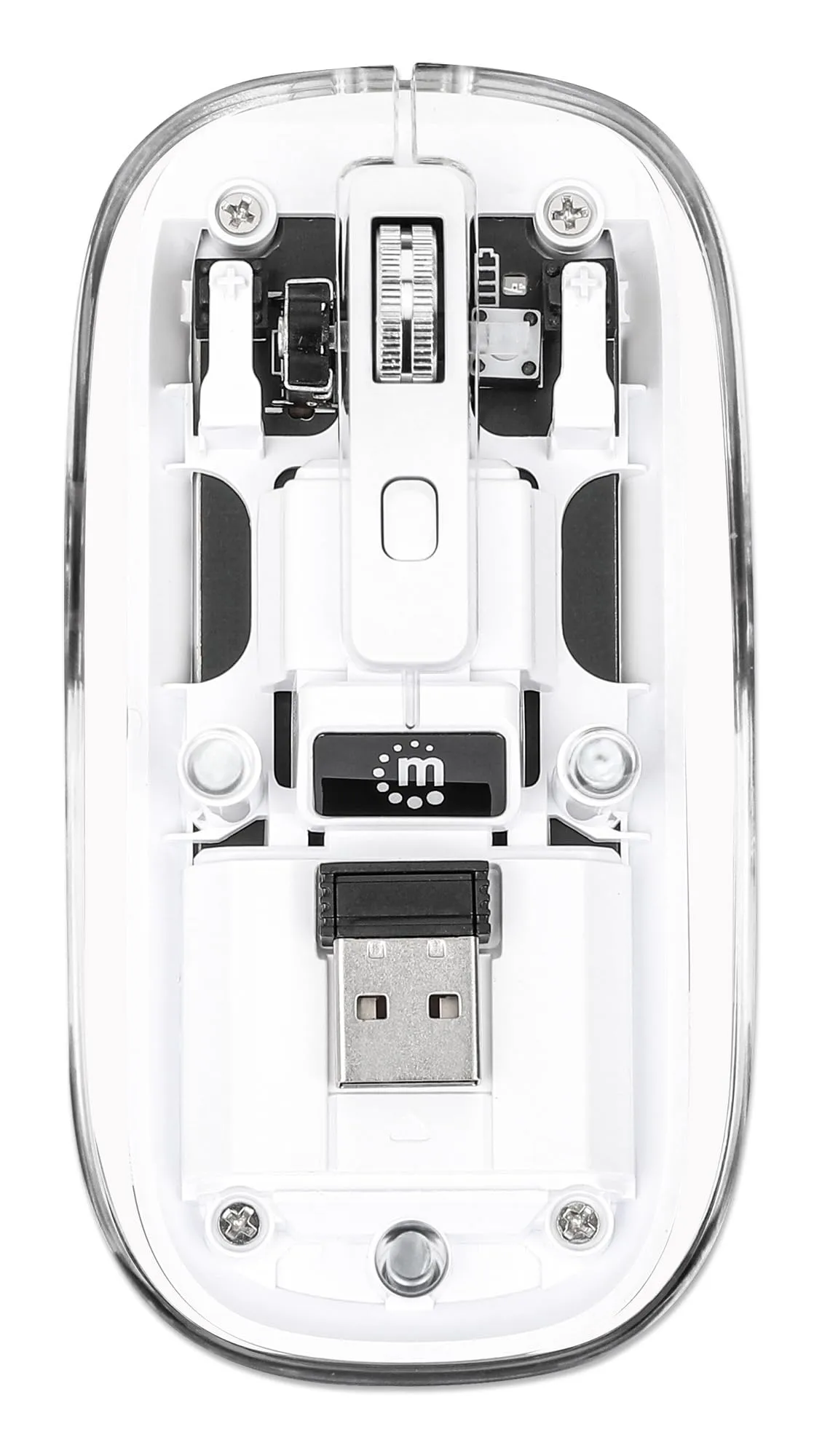 Manhattan 190275 Transparent Rechargeable Wireless Usb Mouse