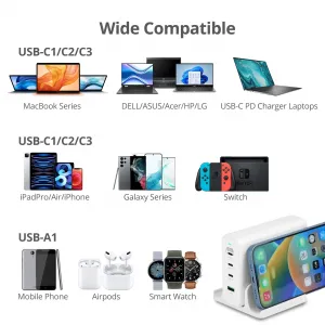 Siig AC-PW1X11-S1 240w Gan Pd 3.1 Charger With Usb-c And Usb-a Ports