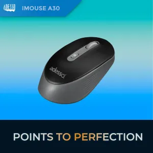 Adesso IMOUSE-A30B Ai-powered Wireless Mouse With Shortcut Button - Bl