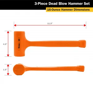 Titan 63143 3-piece Dead Blow Hammer Set