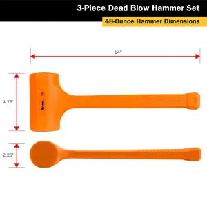 Titan 63143 3-piece Dead Blow Hammer Set