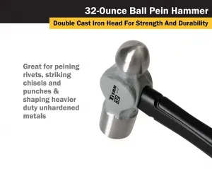 Titan 63024 32 Oz Ball Pein Hammer - Durable Steel Construction