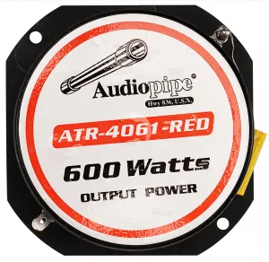 Audiopipe ATR4061RED 600w Heavy Duty Super Tweeter - Eye Candy Red