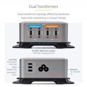 Startech 424DNA-USB-C-CHARGER 4 Port Usb C Charger 240w