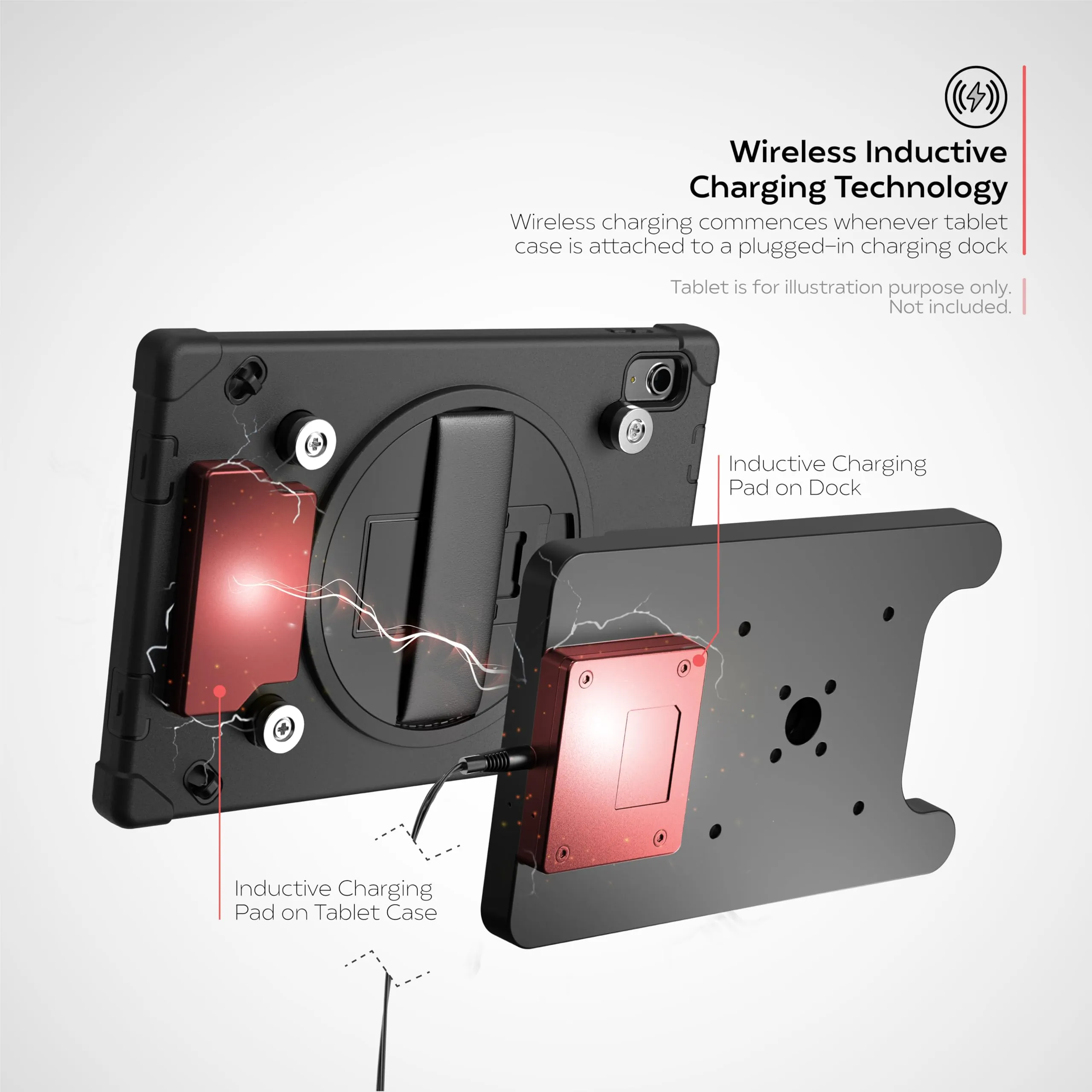 Cta PAD-ICCB109 Inductive Wireless Charging Case For Ipad 10th Gen