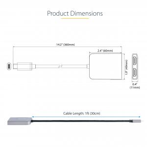 Startech MST14CD122HD Usb C Dual Hdmi Mst Hub 4k