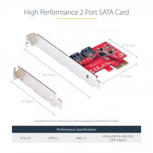 Startech 2P6G-PCIE-SATA-CARD Dual Port Sata Iii Pcie Expansion Card