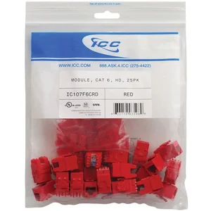 International Connectors And Cable Corp. Red CAT 6 HD
