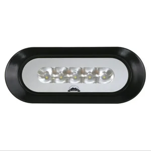 41356P | Scandvik Black Flush Mount Spreader Light with 5