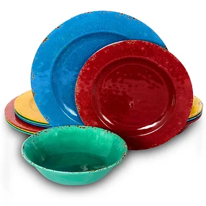 Studio California Mauna 12-Piece Colorful Melamine