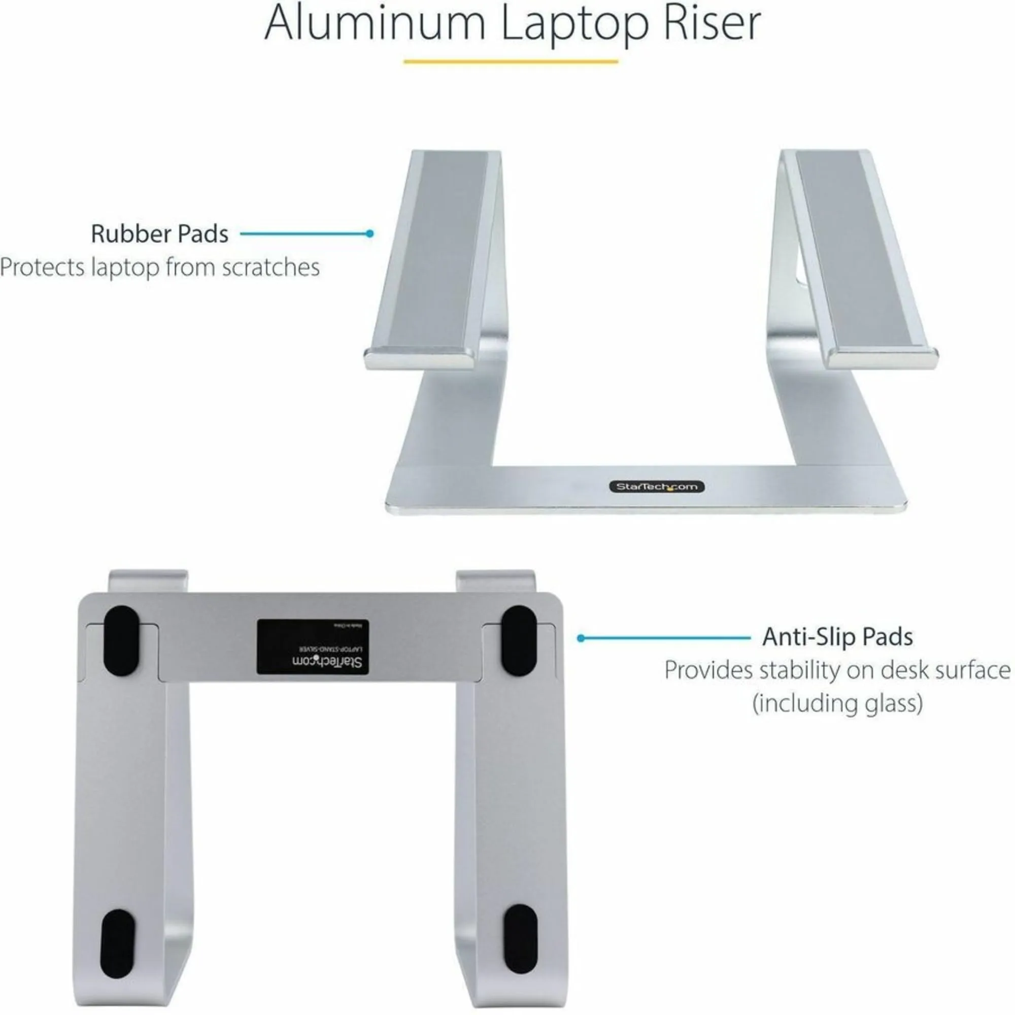 Startech LAPTOP-STAND-SILVER Laptop Stand For Desk 5kg 11lb