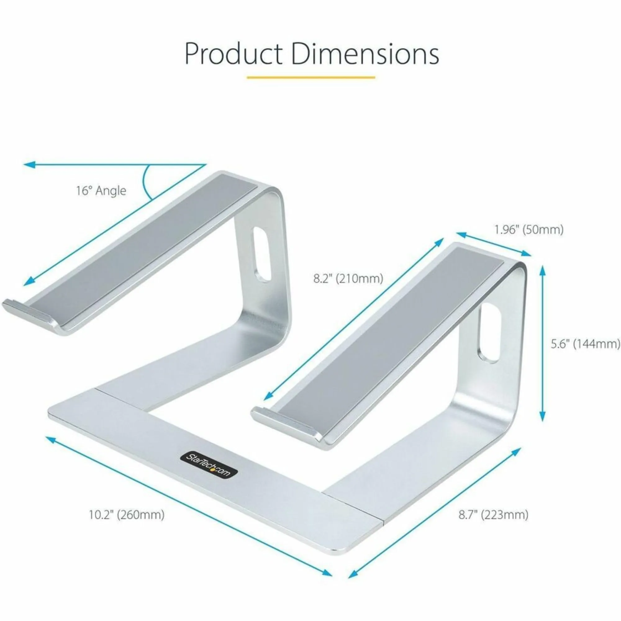 Startech LAPTOP-STAND-SILVER Laptop Stand For Desk 5kg 11lb