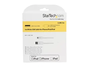 USBLT1MW | Startech 1m Lightning to USB Cable