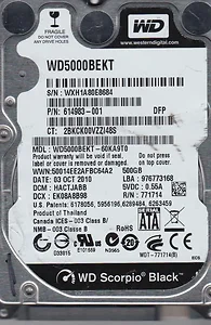 WD5000BEKT-NE | Western Digital Western Digital 500GB SATA
