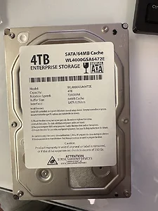 Used Dell 4TB SATA 7200RPM Enterprise Hard Drive with 64MB