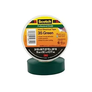 35-3/4X66FT-GN | 3m Green Electrical Marking Tape - 3/4