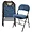 ELM-J0618-DB | Elama Dark Blue Folding Chairs with Padded