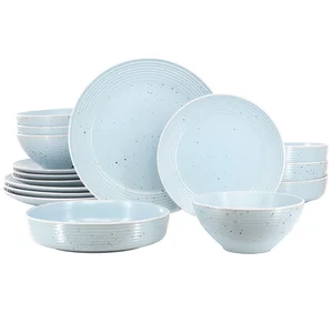 ELM-EMILIA-LB | Elama Emilia 16-Piece Double Bowl Stoneware
