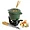 Megachef MegaChef Green Enameled Cast Iron Fondue Set with