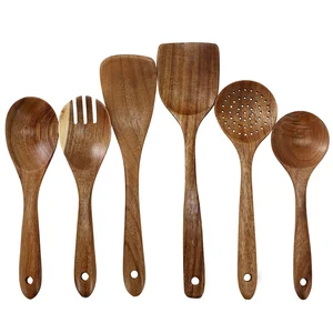 Megachef MegaChef 6-Piece Wooden Kitchen Utensil Set - Dark