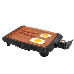 Megachef Compact 10.63 Inch Electric Copper Grill