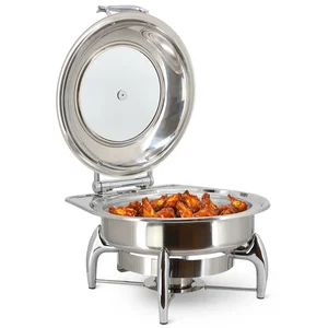 Megachef MegaChef 6.3 Quart Stainless Steel Round Chafing