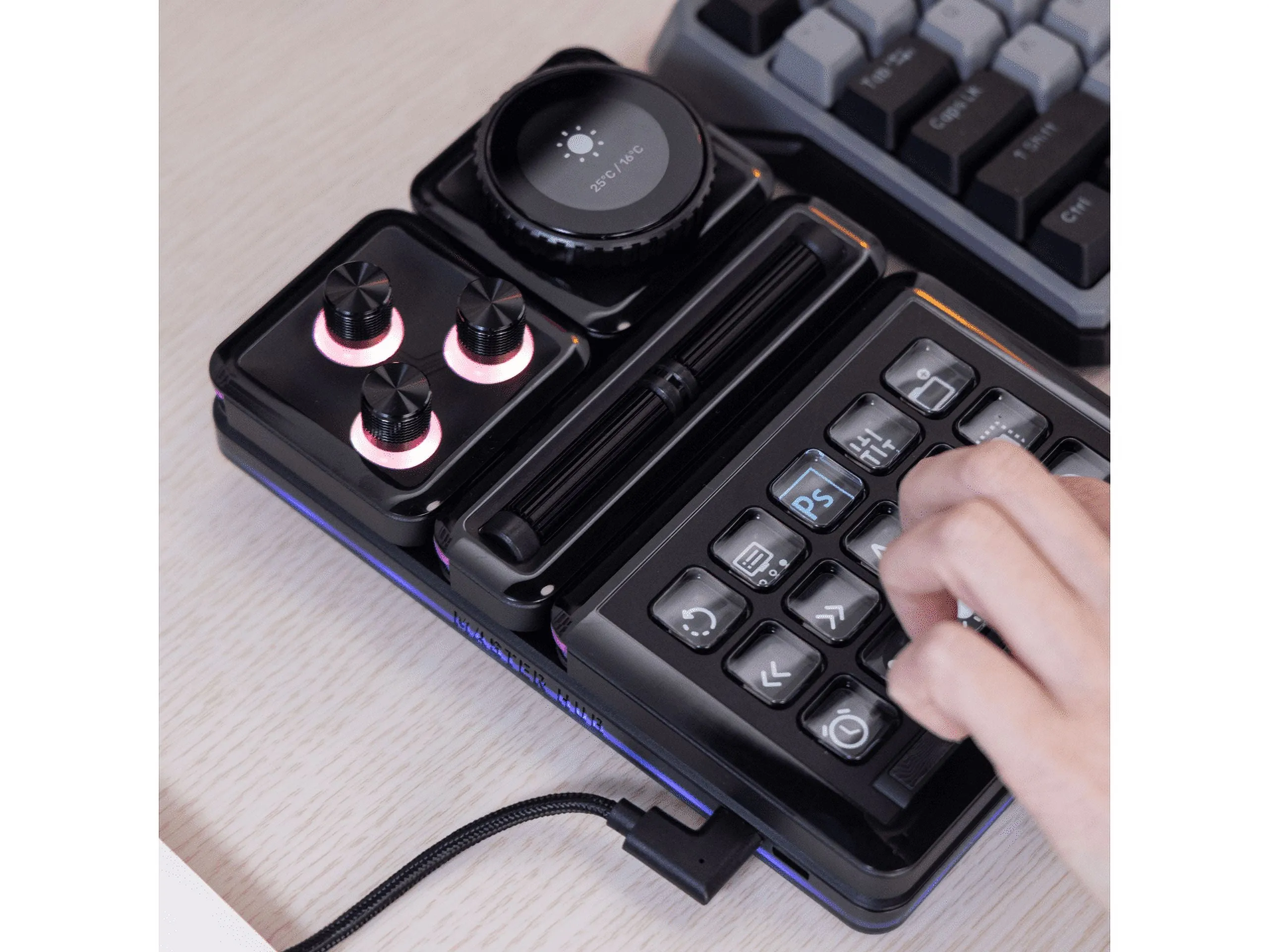 3 Knob Control RGB Led Custom